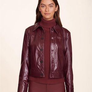 Staid Cropped Faux Leather Jacket